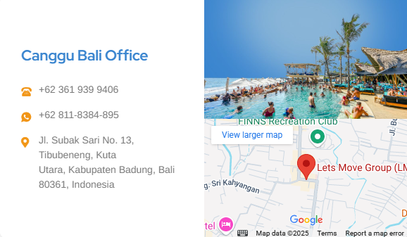 Work with The Number One Property Agent for Bali Real Estate: Lets Move Group in Canggu